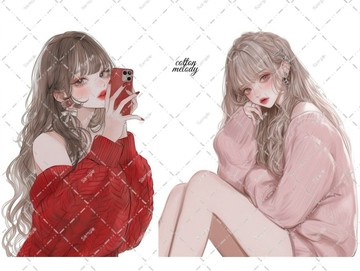 原創貼紙 no.7684 人物貼紙 原創貼紙 人物貼紙 女孩貼紙 原創人物貼紙
