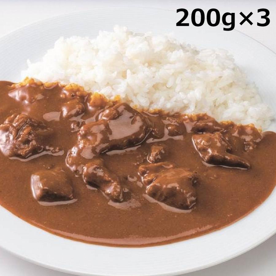 お肉たっぷりビーフカレー 中辛 3袋セット レトルトカレー 惣菜 常温 国産 牛肉 秋田県産 カレー 備蓄 こまち食品 ポスト投函便