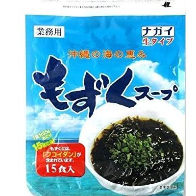 ナガイ 沖縄の海の恵み もずくスープ 35g 15食入×2パック 生タイプ 業務用