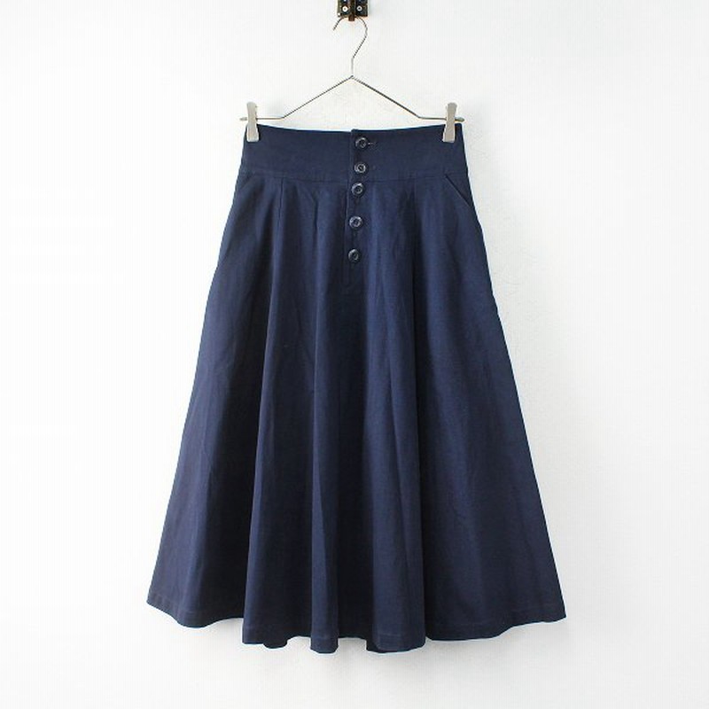 Style Zampa For The Holidays スタイルザンパフォーザホリデイズ コットン サイドラインスカート M ネイビー 通販 Lineポイント最大0 5 Get Lineショッピング