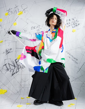 INF 22AW 跨界聯名白印花書頁結構抽繩