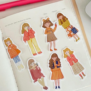 女孩的日記貼紙