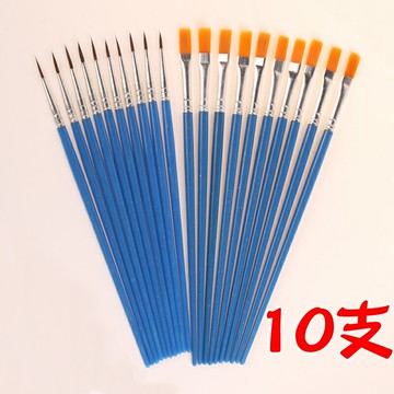 顏料筆刷 畫筆 繪筆 愛塗繪平頭筆刷勾線筆水彩畫筆數字油畫筆多功能水粉筆丙烯筆手繪排筆美術顏料勾邊筆『FY00614』
