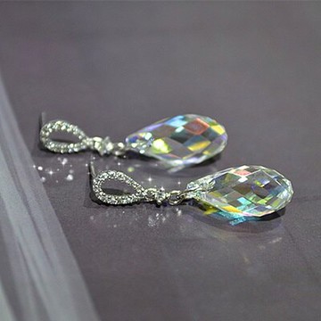 925純銀耳環水晶耳飾-精緻奢華時尚大方生日情人節禮物女飾品73kn13【獨家進口】【米蘭精品】