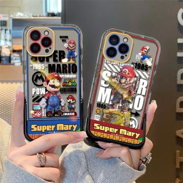 積木馬里奧適用三星s21ultra手機殼硅膠折疊支架s22+個性s20fe潮牌男女note10+創意新款a54/a53防摔a52s/a42