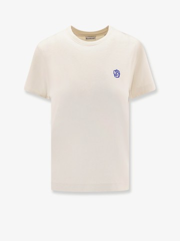 Cotton t-shirt with frontal embroidery - BURBERRY - gender_Woman