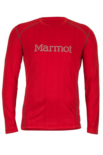 ├登山樂┤美國Marmot土撥鼠 Windridge With Graphic 防曬排汗長袖T恤 紅 #60830-6271