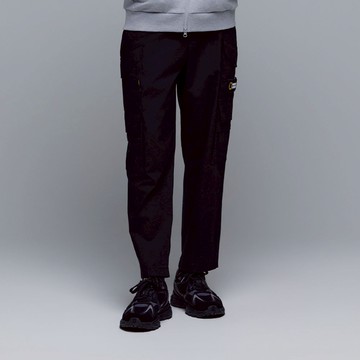 男裝 寬鬆錐形工裝長褲 - 炭黑色