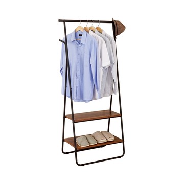 Homelike 喜家居二層吊掛衣架(2色可選)(2232)黑色