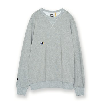 5th STREET｜山形｜男裝｜雪山圖案長袖T恤｜麻灰色