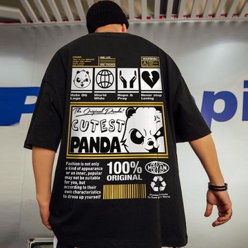 oversize歐美潮牌胖子男裝加肥加大碼國潮嘻哈寬松短袖T恤半袖潮