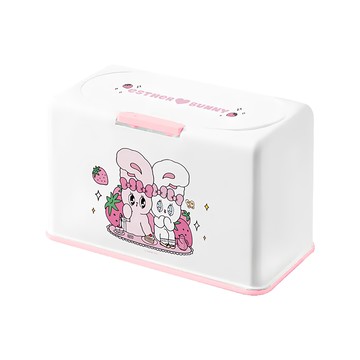 收納王妃 艾絲樂小兔 50入收納盒  1個  兔兔草莓