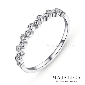 【Majalica】925純銀戒指．女款．閃耀．尾戒．防小人