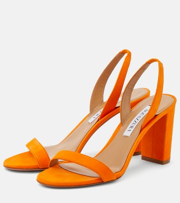 Aquazzura So Nude 85 suede block sandals