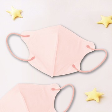 天心/醫療口罩/2~4歲/幼童立體30入/蠟筆系列/溫暖粉/素色