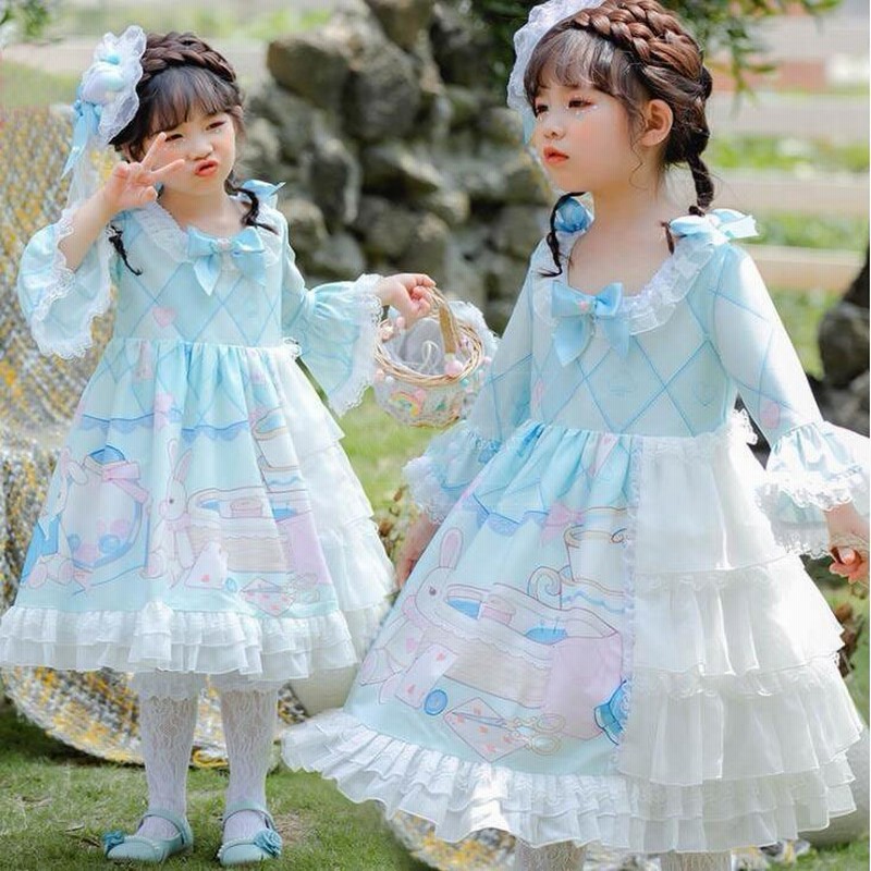 子供ドレス 女の子 ロリータ服 ロリータワンピース 七分袖 姫袖 ミモレ丈ワンピース お姫様ドレス ハロウィン コスプレ衣装 キッズロリィタ服 フリルドレス 通販 Lineポイント最大0 5 Get Lineショッピング