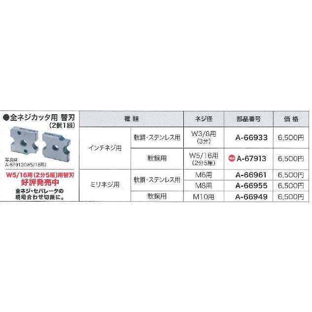 マキタ インチネジ用 W5/16用（2分5厘） A-67913 全ネジカッター替刃 通販 LINEポイント最大1.0%GET | LINEショッピング