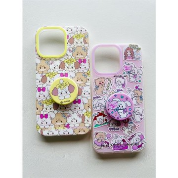 mikko手機殼支架粘貼式ssself原創小眾粉色兔子貓咪藍色卡通日系