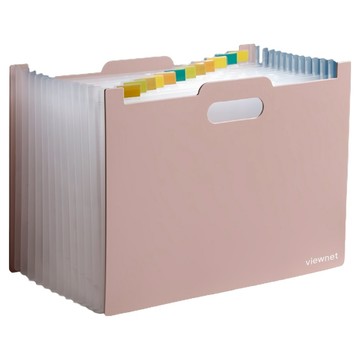 Viewnet VWY 直立式風琴文件整理盒 13格 A款 粉紅色  粉色  1個