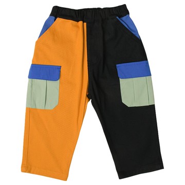 akachan honpo - 色塊拼接褲-黃色