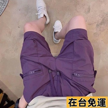 🔥台灣發出🔥 夏季男士休閒短褲速幹2024新款時尚工裝五分褲大口袋青年潮流時尚