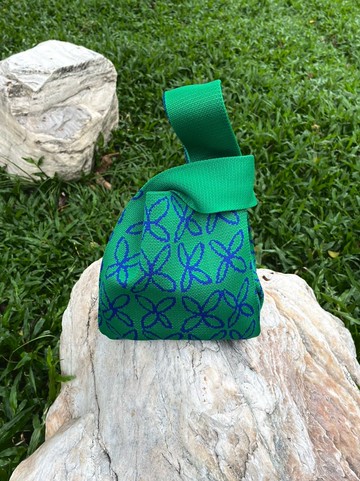 針織提袋 | 綠色窗花