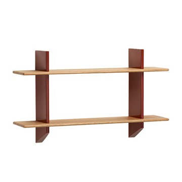 Rayonnage Mural 壁掛置物架（淺橡木、東洋紅）