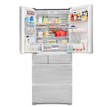 日立家電610公升六門變頻RTSF62WJ流光銀SL冰箱RTSF62WJSL(含標準安裝)