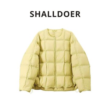 歐貨大碼短款輕薄無領棉衣棉服女冬季2026新款爆款保暖面包服外套