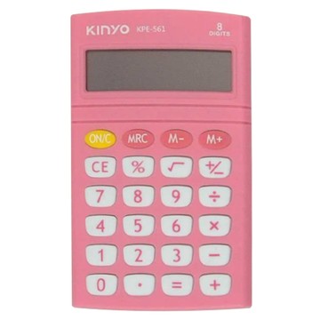 Kinyo 繽紛彩漾計算機 KPE-561  粉紅色  1個