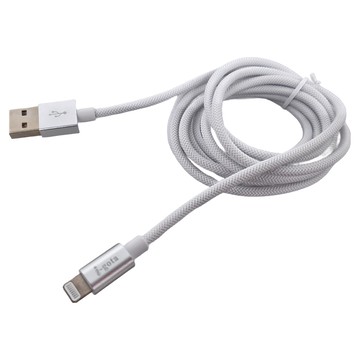 i-gota 愛購它 強韌抗拉15W認證線 USB A to Lightning 傳輸線  2m  白色  1條
