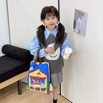 幼兒園衣物袋 幼稚園衣物袋 幼兒園開學好物 幼兒園收納袋幼兒園大容量兒童收納袋男童女童旅行包包輕便衣物寶寶手提袋可愛