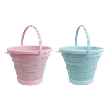 莫菲思 5L多功能便利收納摺疊水桶-2入組
