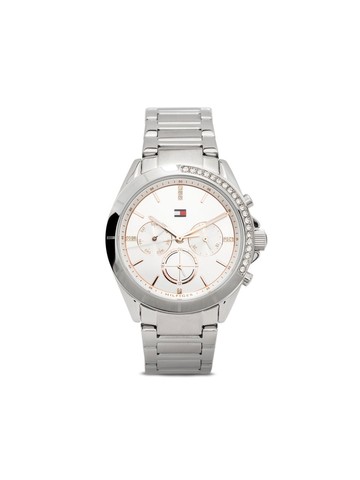 Tommy Hilfiger - round mesh-strap watch - women - glass/stainless steel - One Size - Silver