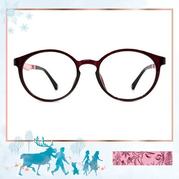 Frozen Ⅱ ★魔法森林探險去 粗圓框眼鏡▼新貴紫