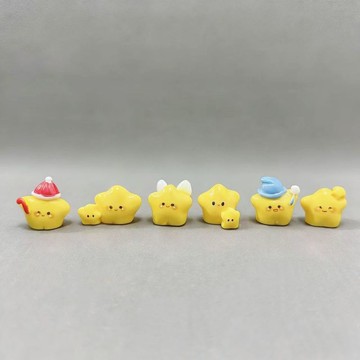 臺灣現/🎀擺件 桌面可愛擺件 迷你擺件無聊了,擺幾隻可愛小星星治癒心情仿真擺件電腦日式工位辦公桌面