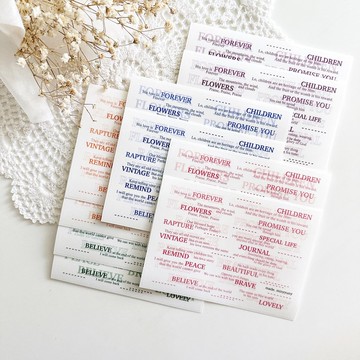 重疊字母 版本03 啞光寵物貼紙