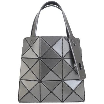ISSEY MIYAKE 三宅一生 BAOBAO 金屬灰色三角格3x3小型手提包