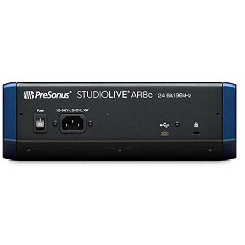 PRESONUS StudioLive SLM AR C Mixer Recording Interface Bundle with Rockville RCM 03 Pro Recording Mic, PRO-M 50 Studio Headphones, SAMSON QH