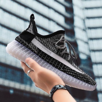 男鞋夏季350滿天星椰子鞋男士運動休閑韓版潮流網面透氣飛織網鞋