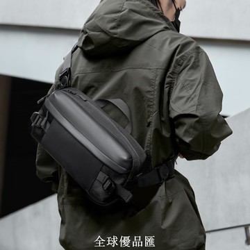 【全球優品匯】MOYYI 男士斜挎包百搭大容量多功能休閑胸包腰包輕便運動騎行單肩