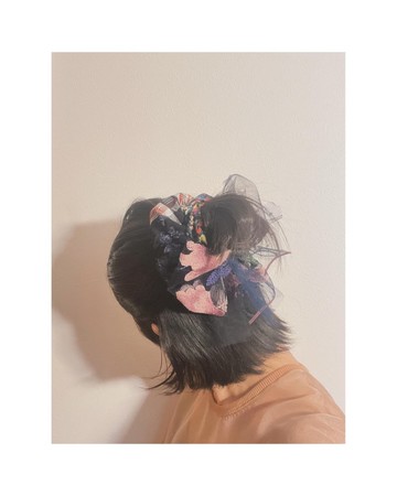 附有緞帶的永續髮圈