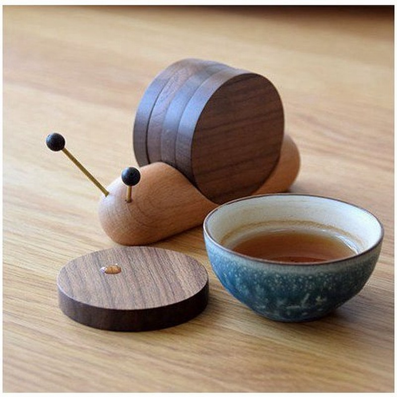 コースター おしゃれ 木 北欧 丸形 セット 5個セット コースターセット ウッドコースター カップ置き コップ敷き カタツムリ 可愛い シンプル プレゼント ギフト 通販 Lineポイント最大get Lineショッピング