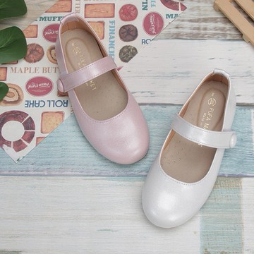 富發牌 33DX24 甜美風珠光兒童娃娃鞋 童鞋 小孩懶人鞋 公主鞋 豆豆鞋 平底鞋 真皮鞋墊 粉色鞋 輕量鞋 防滑鞋
