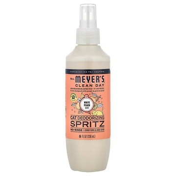 Mrs. Meyers Clean Day, 貓咪淨味噴霧，白桃味，8 液量盎司（236 毫升）