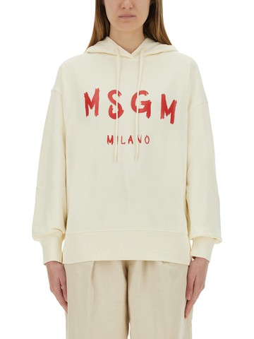 msgm sweatshirt with brushed logo