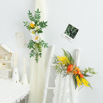 窗簾花朵森系綠植固定綁飾北歐現代輕奢高檔婚房綁帶結婚綁帶裝飾