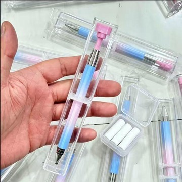 旋轉貼鑽筆 粘鑽筆 點鑽蠟筆 自帶粘性美甲筆 彩色帶蓋 美甲店工具 漸變貼鑽用品 指甲造型筆工具套 組款方便使用