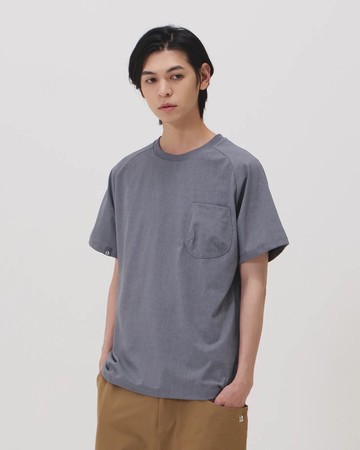 拉克蘭口袋短Tee (洗舊灰)