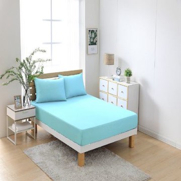 LAMINA綠能涼感針織條紋枕套床包三件組-雙人